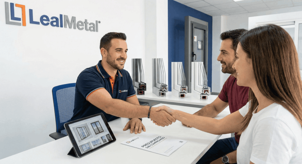 Instalación profesional de ventanas aislantes en Sevilla por el equipo de LealMetal, garantizando confort y ahorro energético en el hogar.